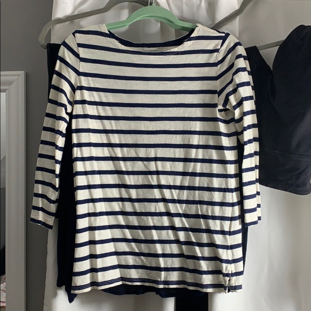 Striped 3/4 sleeve long sleeve
